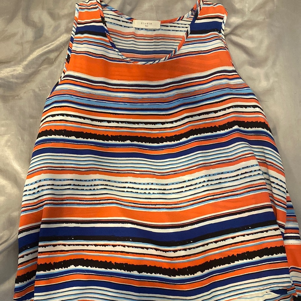 womens loose multicolored tanktop